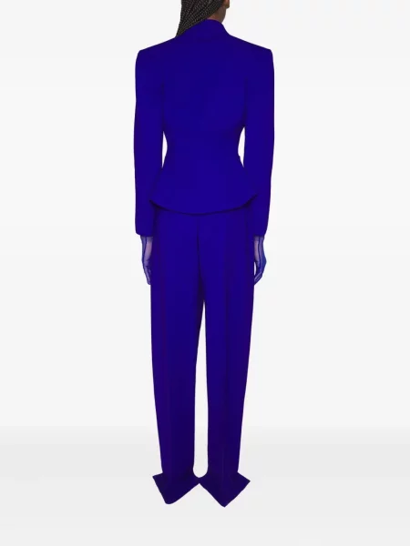 Pantaloni Mugler plisate albastru