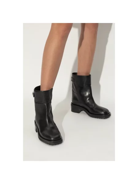 Buty do kostki Jimmy Choo skórzane czarne