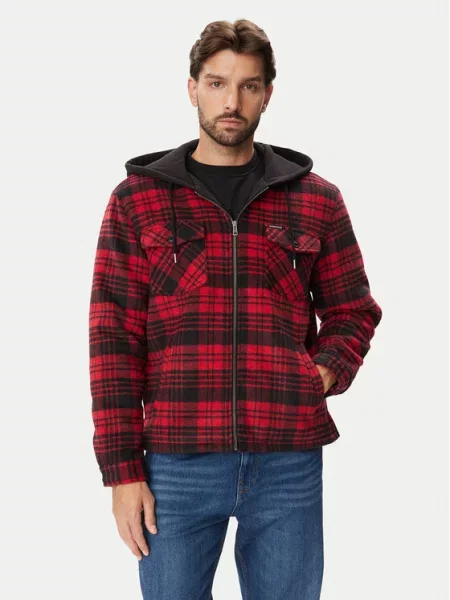 Guess Jeans Μπουφάν μεταβατικό κόκκινο