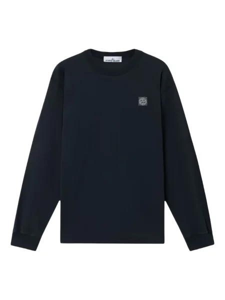Lung hanorac Stone Island cu strasuri albastru