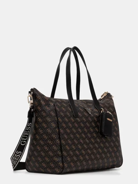 Кожаная сумка шоппер Guess