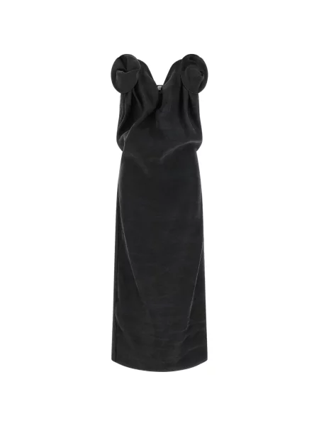 Rochie Magda Butrym cu model floral cu umerii deschiși negru