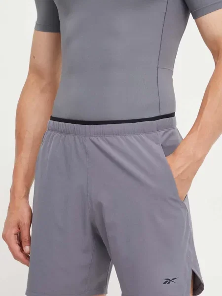 Къс панталон за трениране Reebok Strength сиво