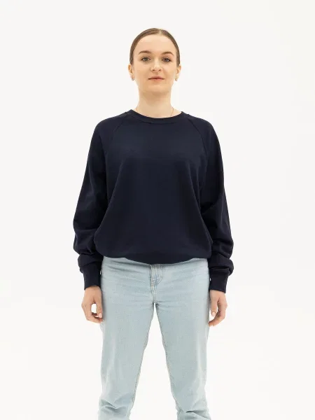 Кофти та светри Fruit of the loom Lightweight raglan sweat темно-синій бавовна/поліестер синій