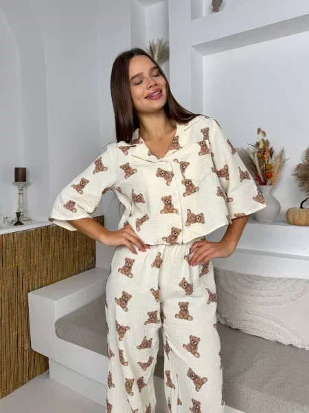 Піжама Uaclothes молочний муслін