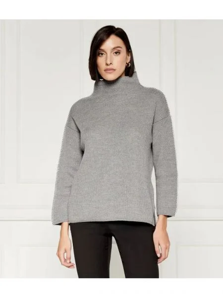 Max Mara Leisure De lână pulover | Oversize fit gri