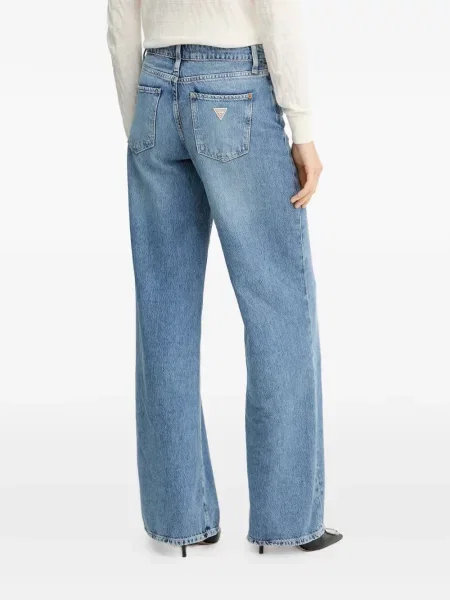 Blugi Guess cu autograf albastru
