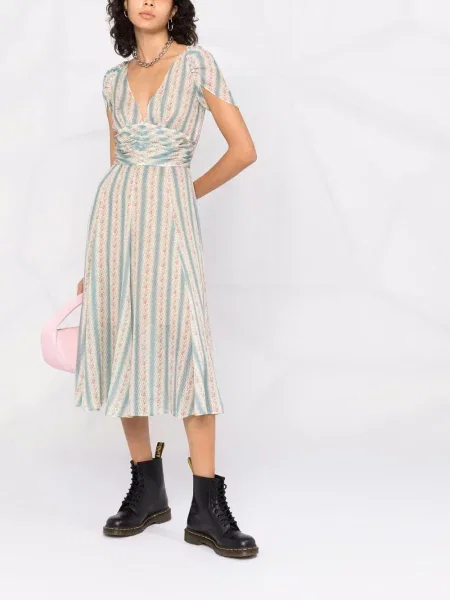 Gėlėtas raštuotas suknele Dsquared2 įsiliepsnojo