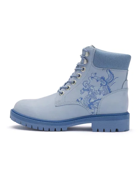 Ed Hardy Ghete cu șireturi Dancing Dragon / deschis albastru