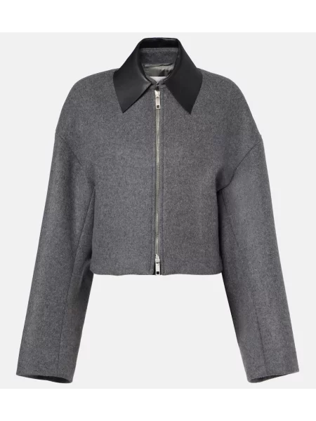 Geacă Sportmax de lână gri