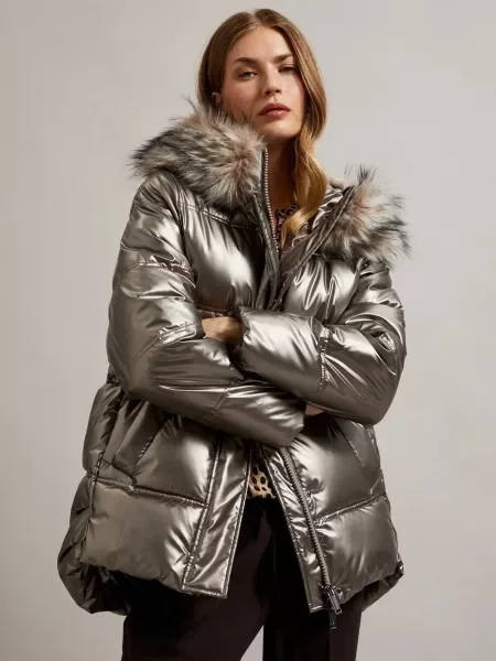 Geacă Moodo cu glugă bej