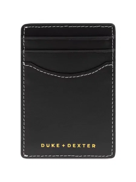 Portofel Duke & Dexter din piele cu imagine negru