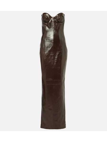 Rochie The New Arrivals Ilkyaz Ozel din piele negru