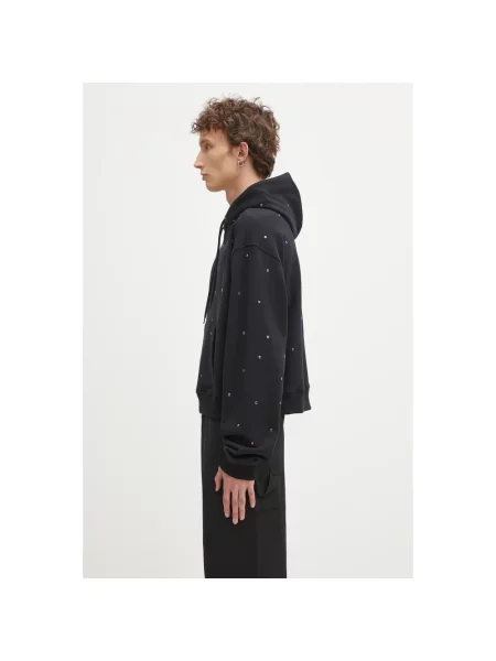 Bluza z kapturem Sky High Farm z kapturem czarna