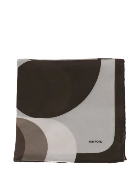 Fular Tom Ford cu imprimeu abstract negru