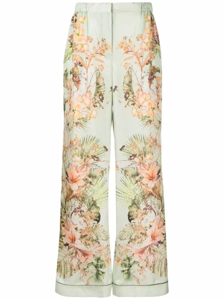 Pantaloni Alberta Ferretti cu imagine verde