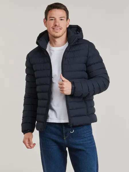 Bunda Superdry s kapucňou modrá