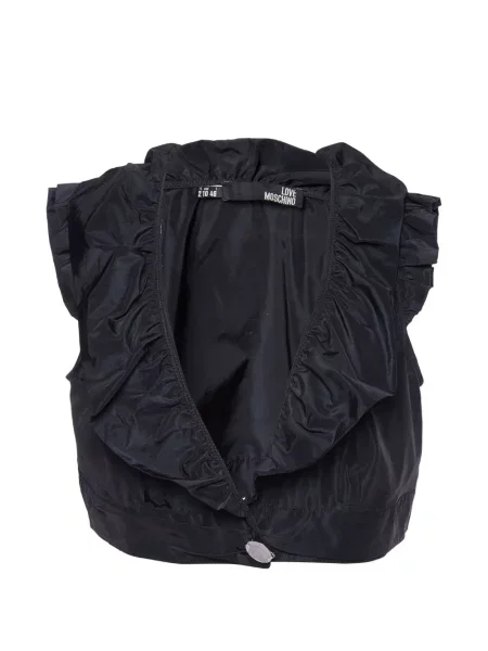 Decupat geacă Love Moschino cu volane negru