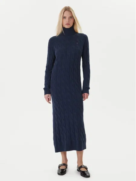 Tommy Hilfiger Rochie tricotată Bleumarin albastru