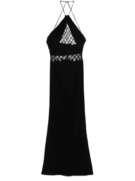 Rochie maxi Christopher Esber de mătase negru