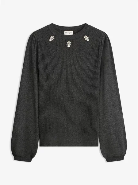 Sweter z miękkiej mieszanki szary