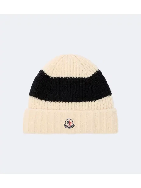 Căciulă Moncler de lână alb