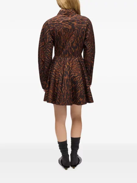 Rochie Ganni cu model leopard roșu