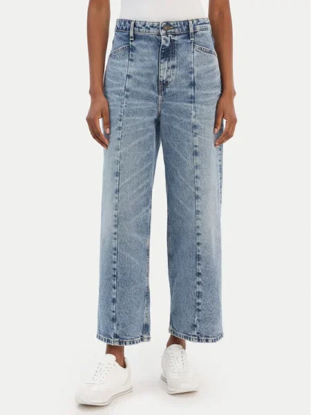 Guess Jeans Blugi Wide Leg albastru