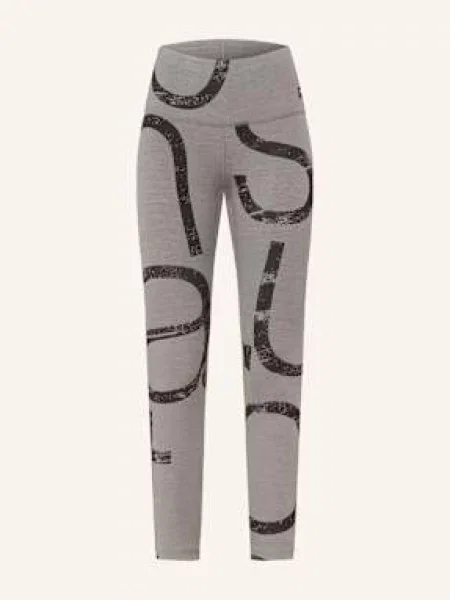 Super.Natural Legíny Capital Logo S Merino Vlnou šedá/ tmavě šedá