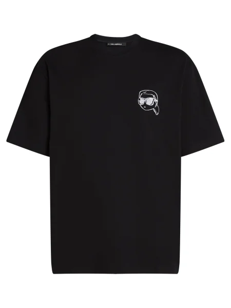 Karl Lagerfeld Tricou IKON negru alb