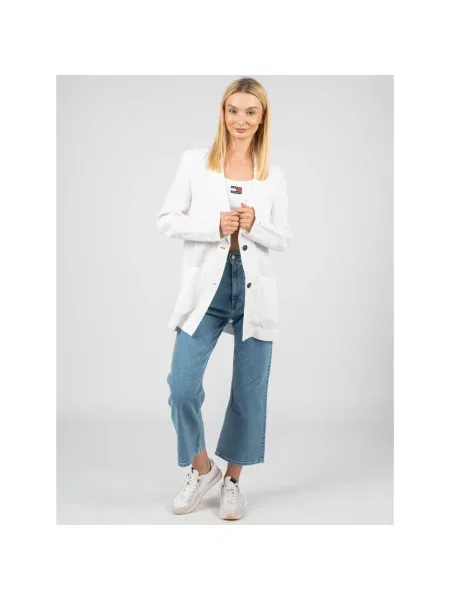 Lniana marynarka Tommy Hilfiger biała