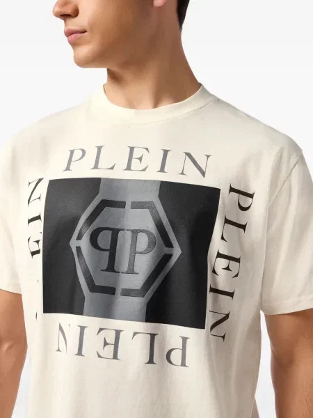 Tricou Philipp Plein cu imagine alb