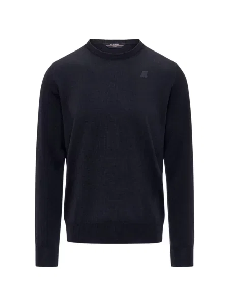 Pulover K-way cu decolteu rotund negru