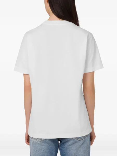 Tricou Moschino cu broderie alb