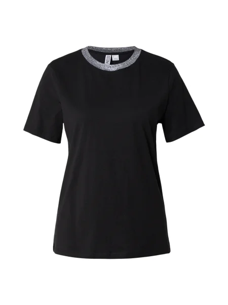 PIECES Tricou PCRIA / argintiu negru