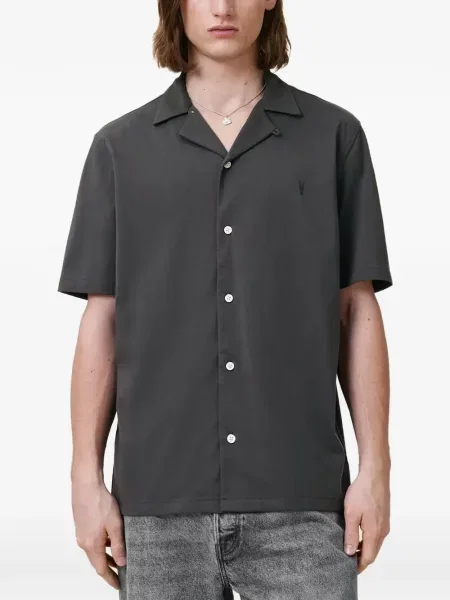 Scurt cămașă Allsaints cu broderie gri