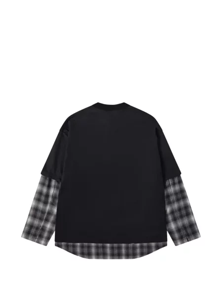 Καρό μακρύς μπλούζα Comme Des Garçons Homme μαύρο