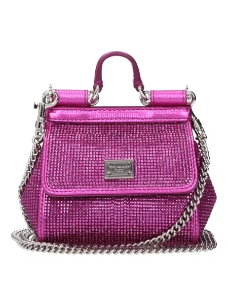 Satynowa torebka Dolce&gabbana różowa