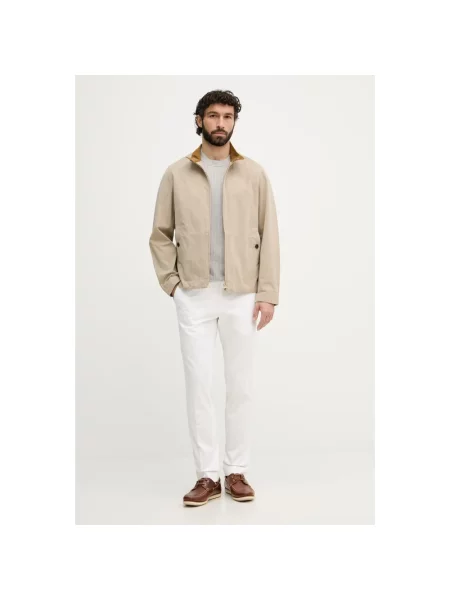 Barbour krótka kurtka z bawełną Tyneside beżowa