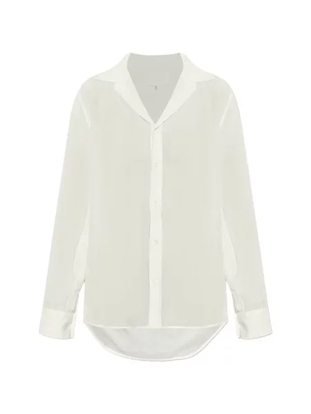 Cămașă Maison Margiela de mătase alb
