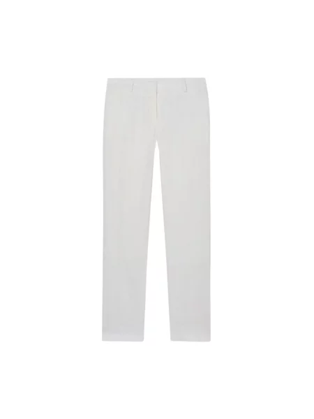 Lniane spodnie Brooks Brothers białe