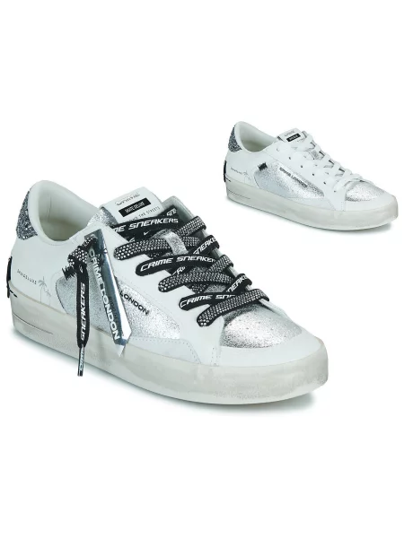 Crime London sneakers din piele DELUXE alb