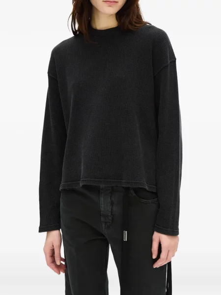 Lung tricou Ann Demeulemeester cu imagine negru