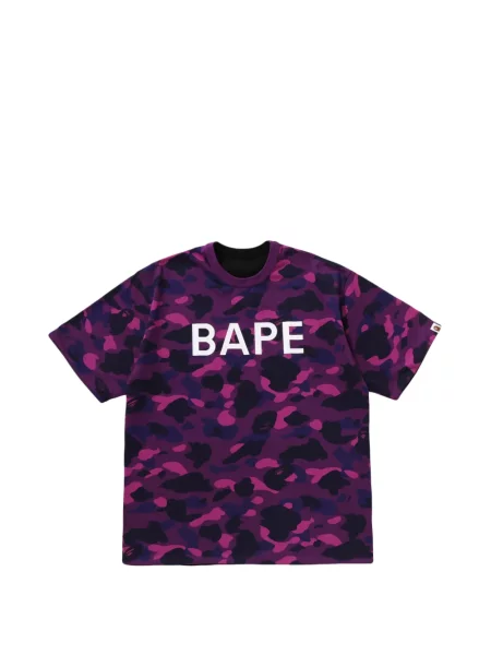 Terepmintás megfordítható póló A Bathing Ape® nyomtatás fekete