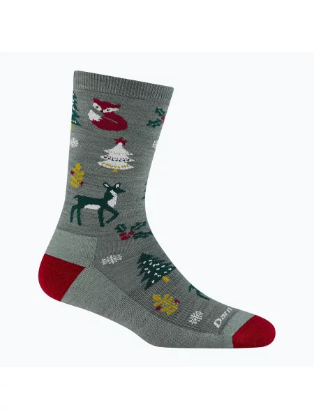 Șosete pentru femei Darn Tough Yuletide Wild Crew Lightweight with Cushion balsam