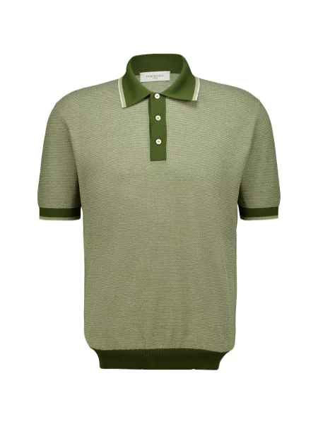 Tricou polo Piacenza Cashmere din cașmir verde