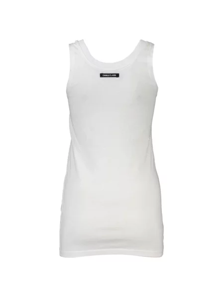 Podkoszulka Cavalli Class elegancka w tygrysie prążki biała