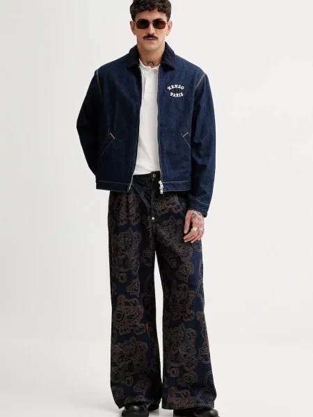 Kenzo geacă din denim de tranzitie albastru