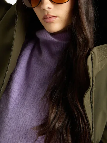 Geacă parka Woolrich cu glugă verde