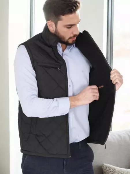 Vestă Dewberry din fleece negru